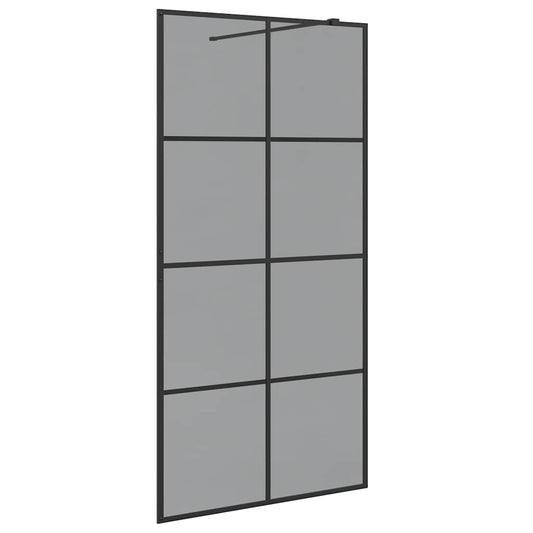 Walk-in zuhanyfal Fekete 100 x 195 cm edzett üveg