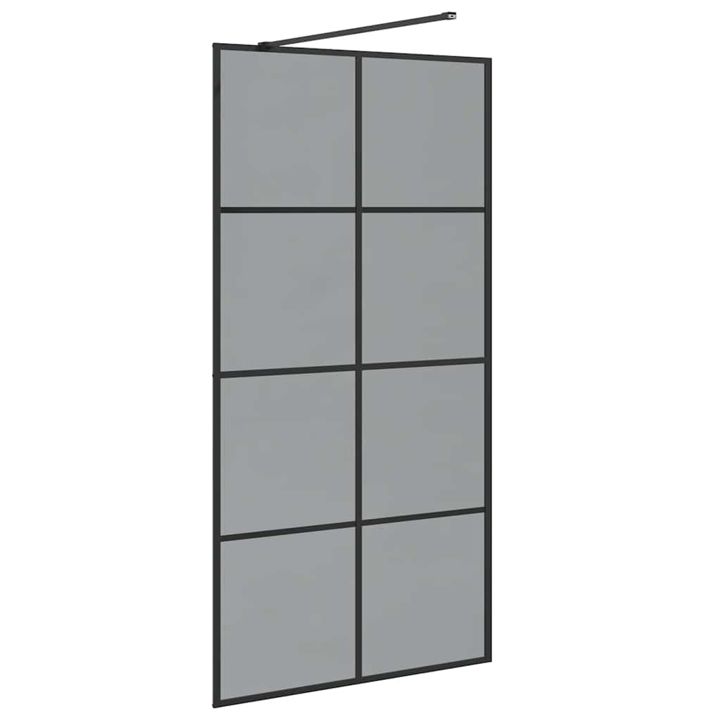Walk-in zuhanyfal Fekete 100 x 195 cm edzett üveg