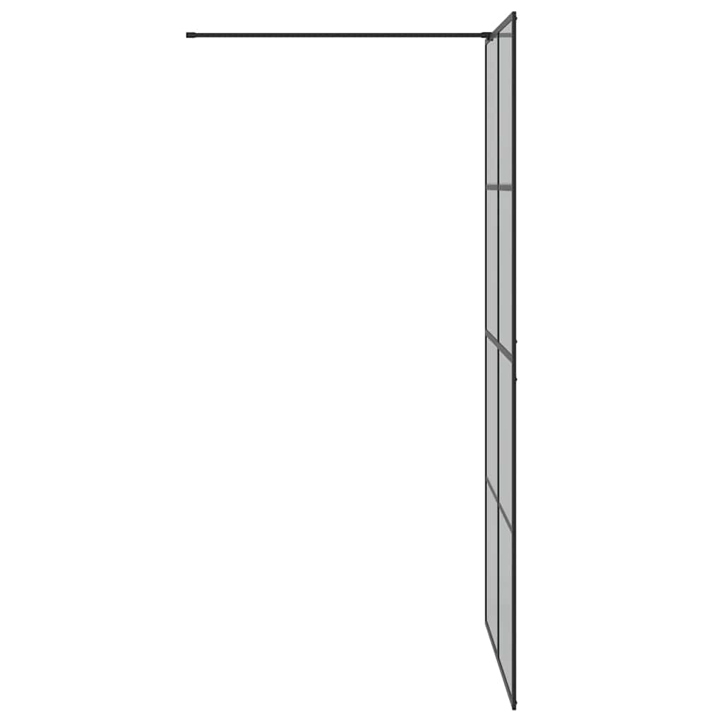Walk-in zuhanyfal Fekete 100 x 195 cm edzett üveg