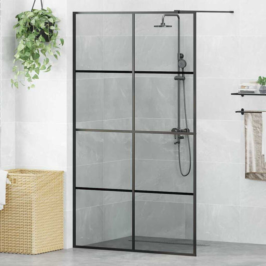Walk-in zuhanyfal Fekete 115 x 195 cm edzett üveg