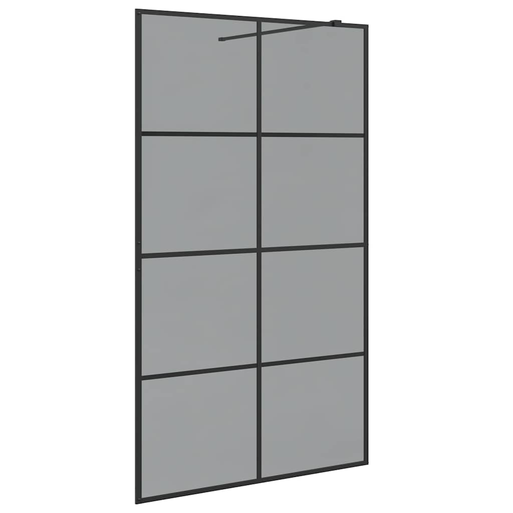 Walk-in zuhanyfal Fekete 115 x 195 cm edzett üveg