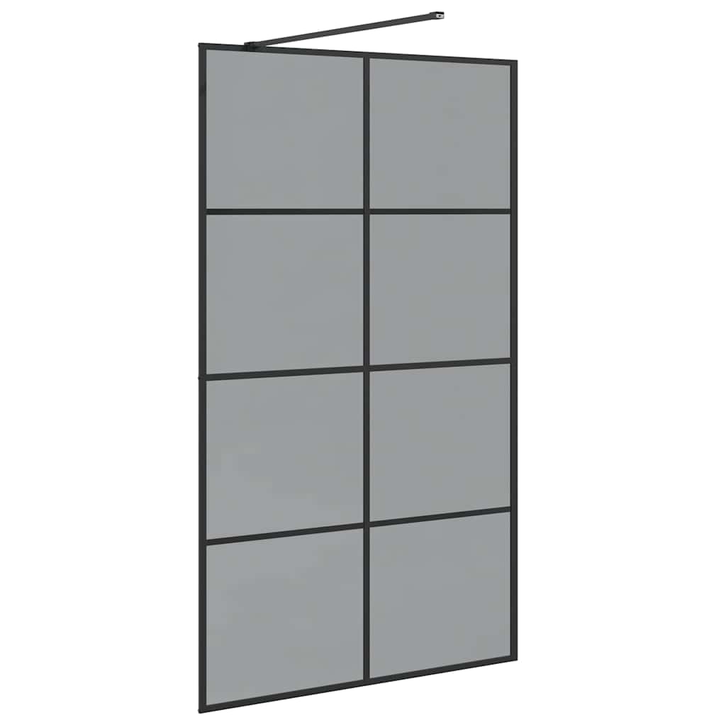 Walk-in zuhanyfal Fekete 115 x 195 cm edzett üveg