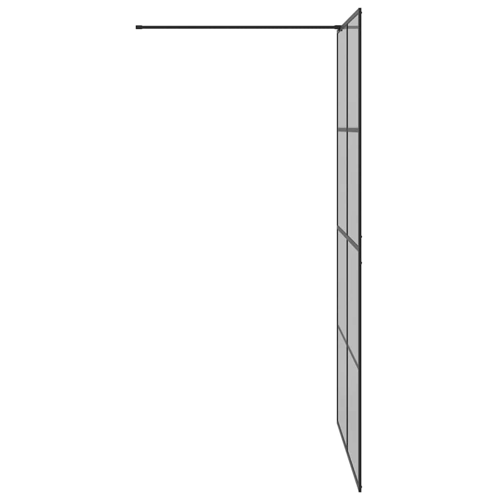 Walk-in zuhanyfal Fekete 115 x 195 cm edzett üveg