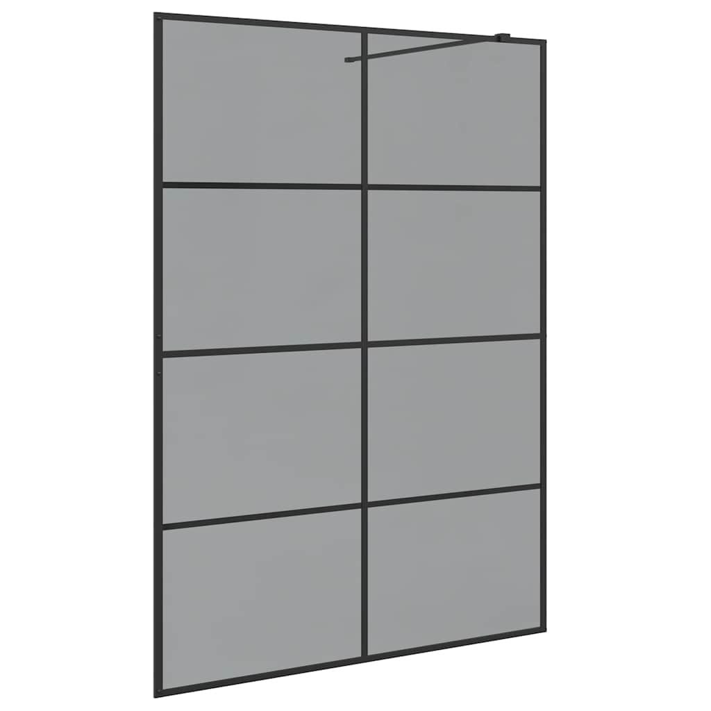 Walk-in zuhanyfal Fekete 140 x 195 cm edzett üveg