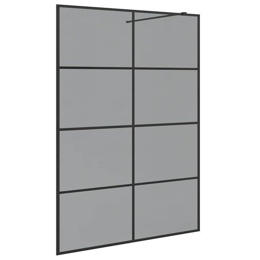 Walk-in zuhanyfal Fekete 140 x 195 cm edzett üveg