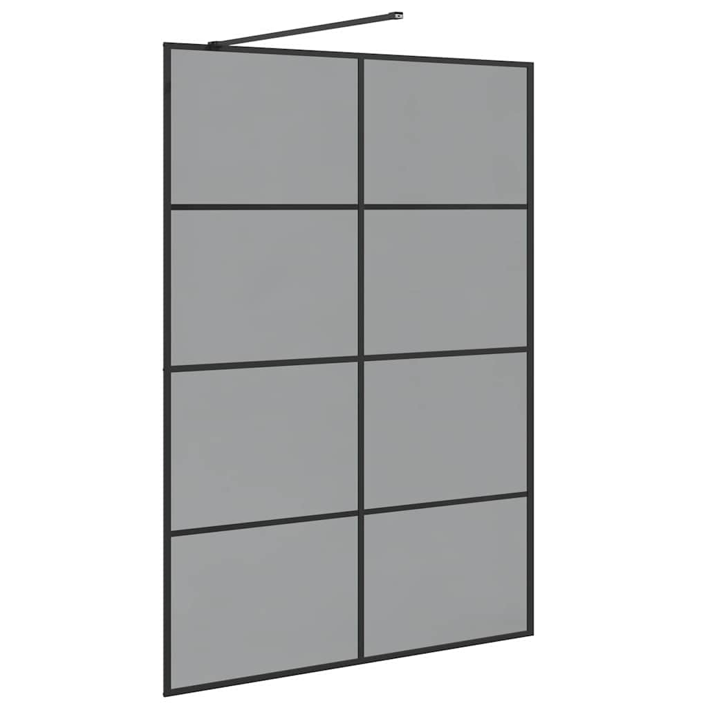 Walk-in zuhanyfal Fekete 140 x 195 cm edzett üveg
