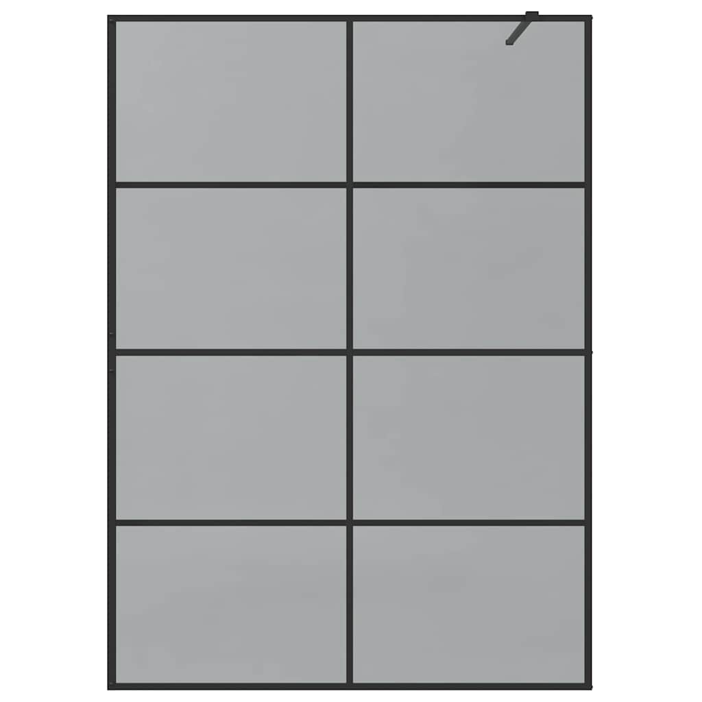 Walk-in zuhanyfal Fekete 140 x 195 cm edzett üveg
