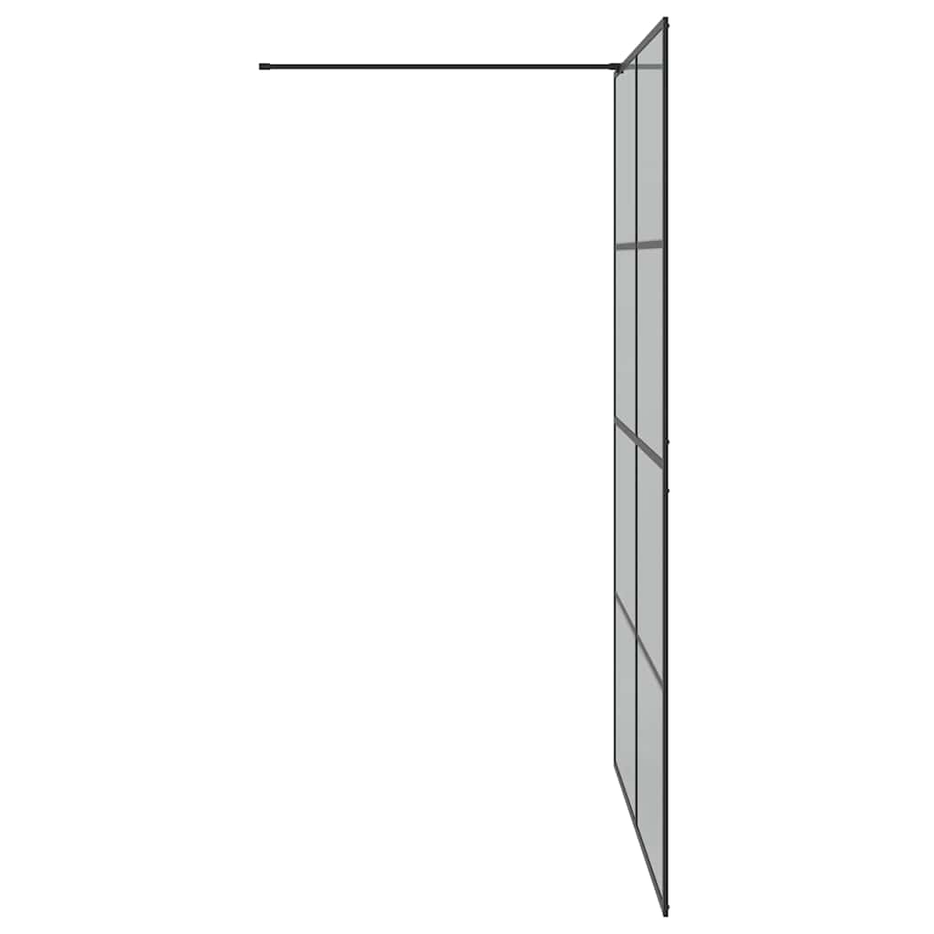 Walk-in zuhanyfal Fekete 140 x 195 cm edzett üveg