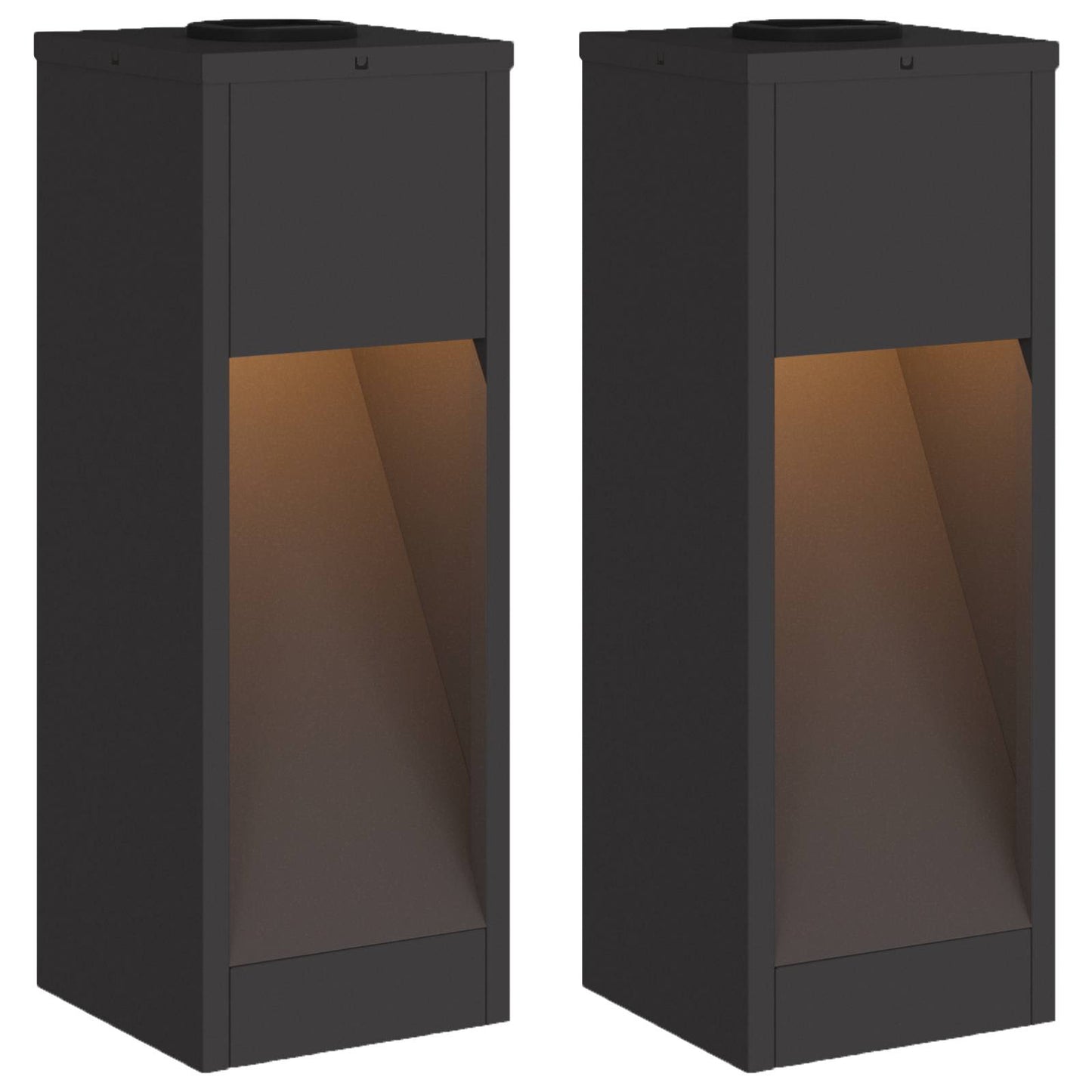 Napelemes LED Útjelző Lámpa 2 pcs Meleg fehér 18 x 18 x 50 cm