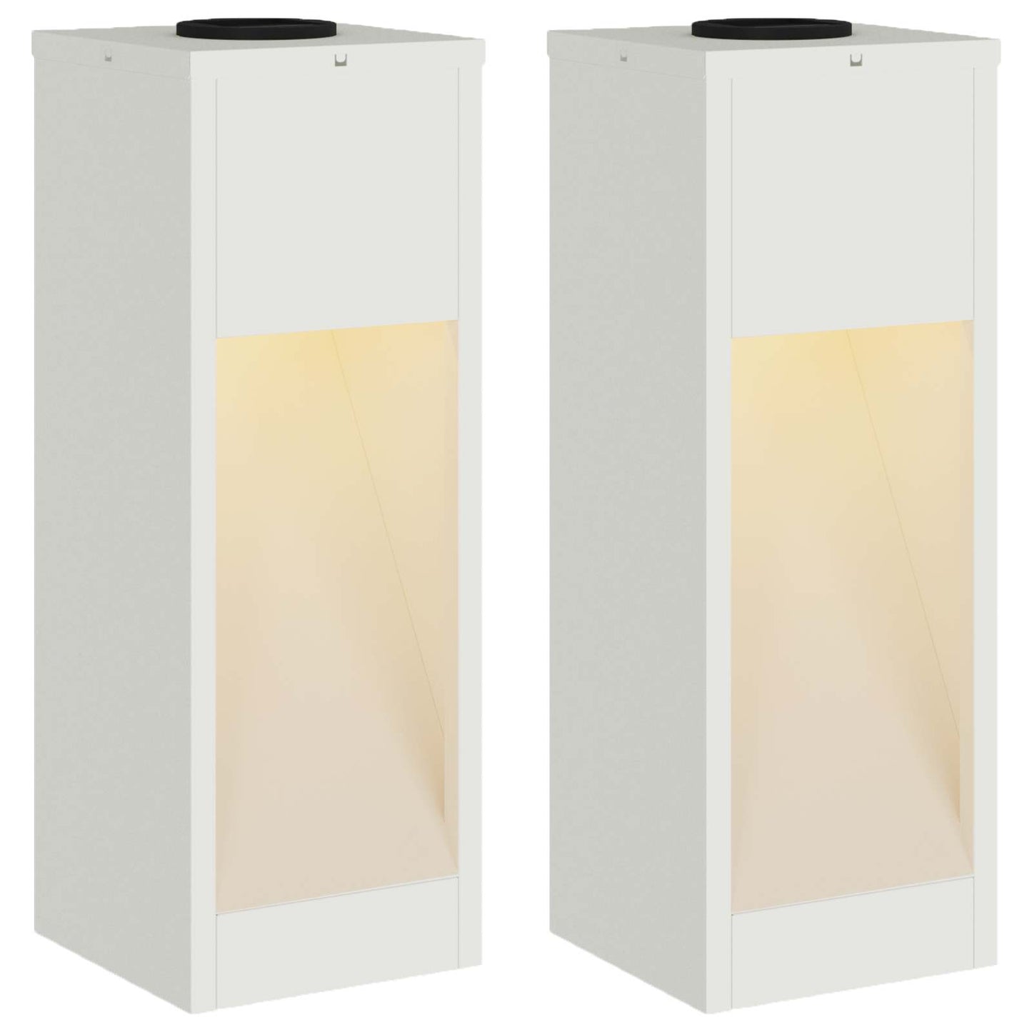 Napelemes LED Útjelző Lámpa 2 pcs Meleg fehér 18 x 18 x 50 cm