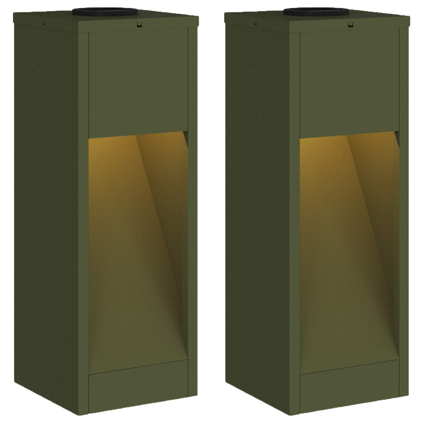 Napelemes LED Útjelző Lámpa 2 pcs Meleg fehér 18 x 18 x 50 cm