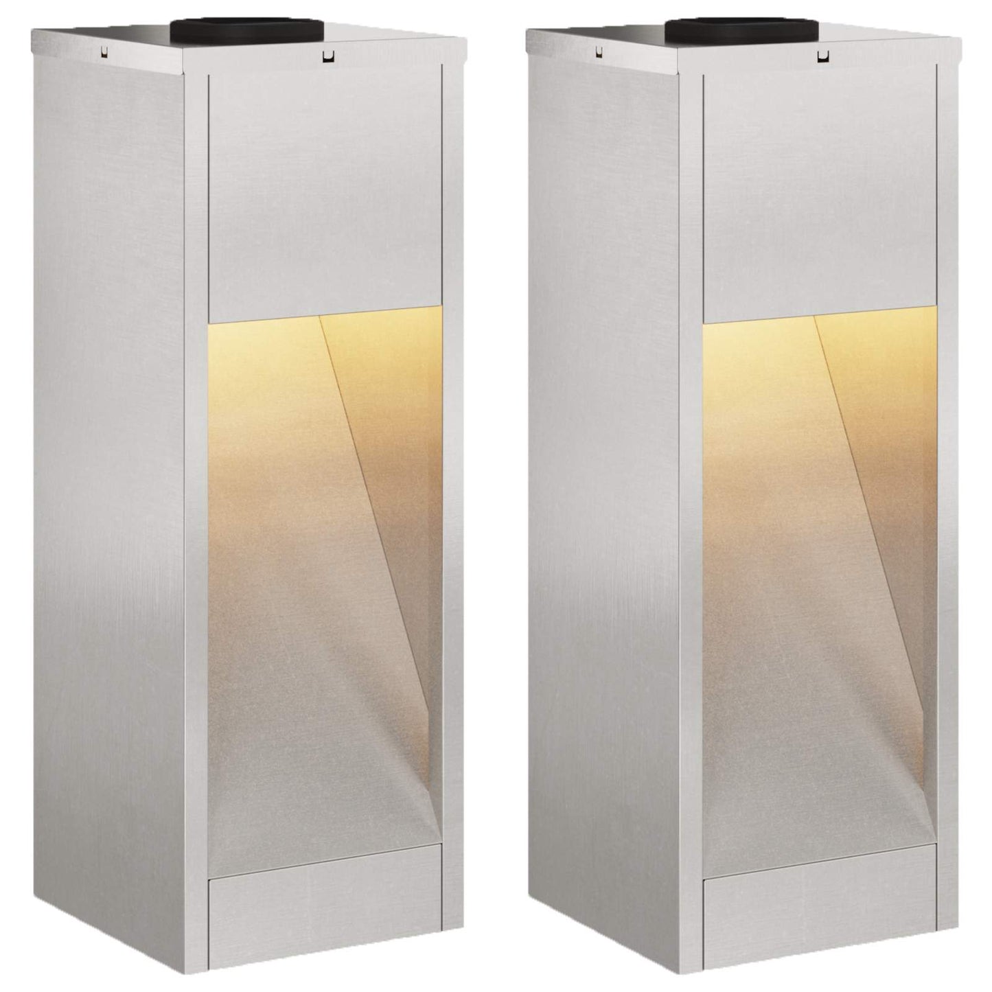 Napelemes LED Útjelző Lámpa 2 pcs Meleg fehér 18 x 18 x 50 cm
