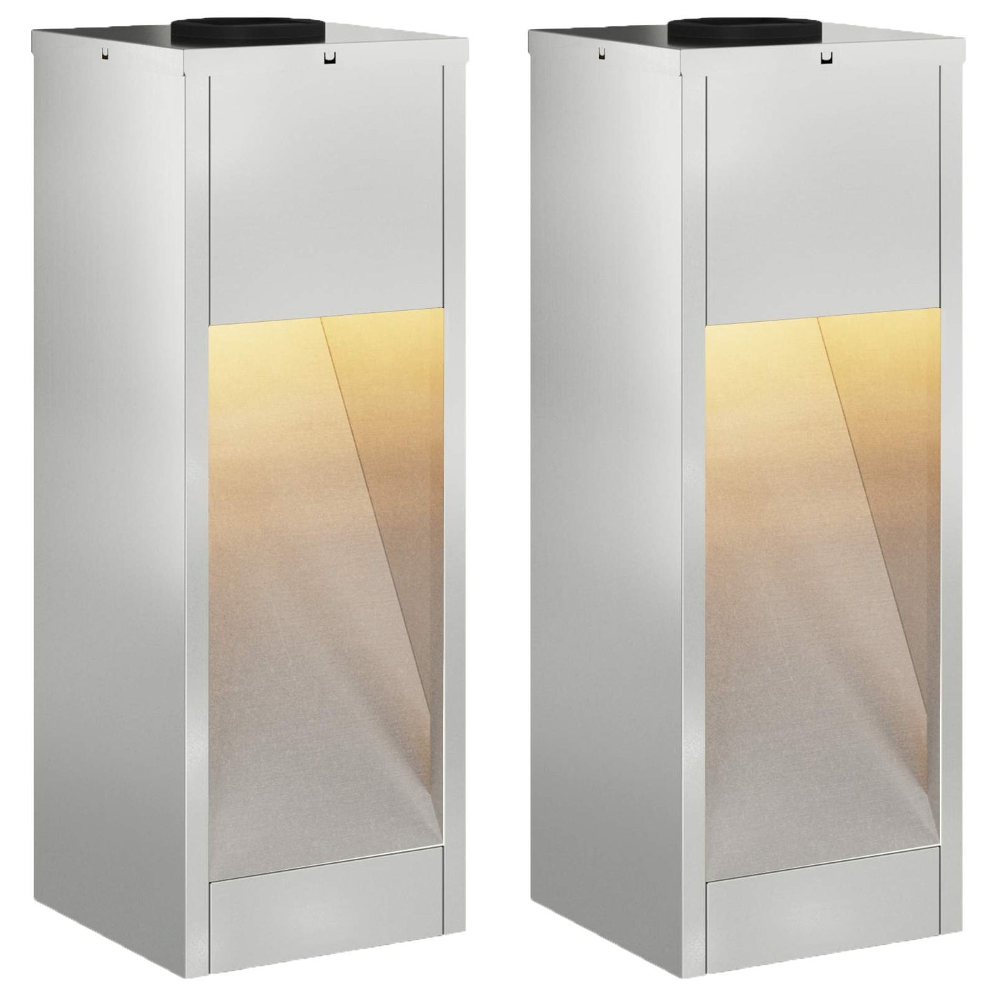 Napelemes LED Útjelző Lámpa 2 pcs Meleg fehér 18 x 18 x 50 cm