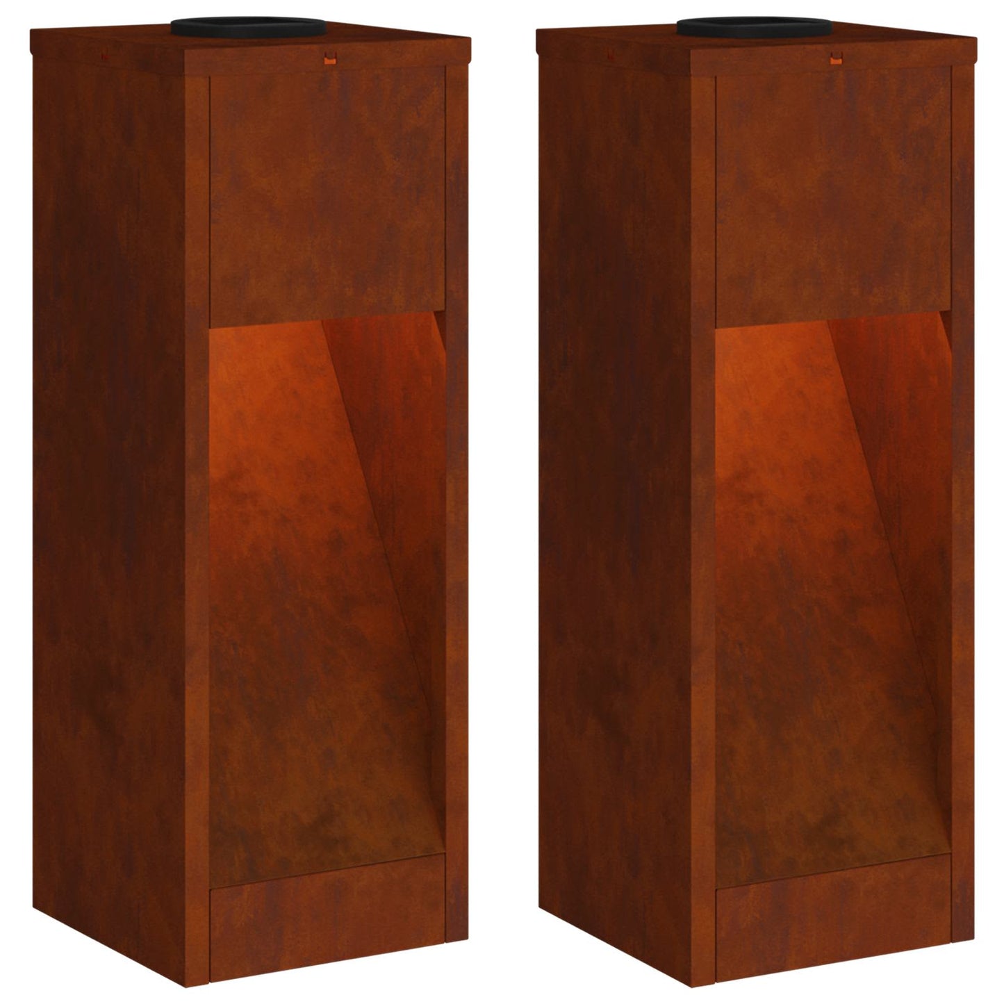 Napelemes LED Útjelző Lámpa 2 db Meleg fehér 18 x 18 x 50 cm