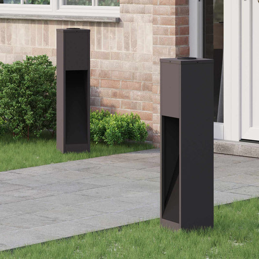 Napelemes LED Útjelző Lámpa 2 pcs Fekete Hidegen hengerelt acél