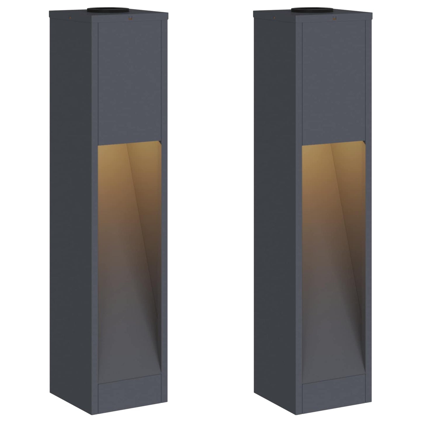 Napelemes LED Útjelző Lámpa 2 pcs Meleg fehér 18 x 18 x 80 cm