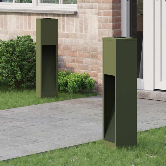 Napelemes LED Útjelző Lámpa 2 pcs Olajzöld