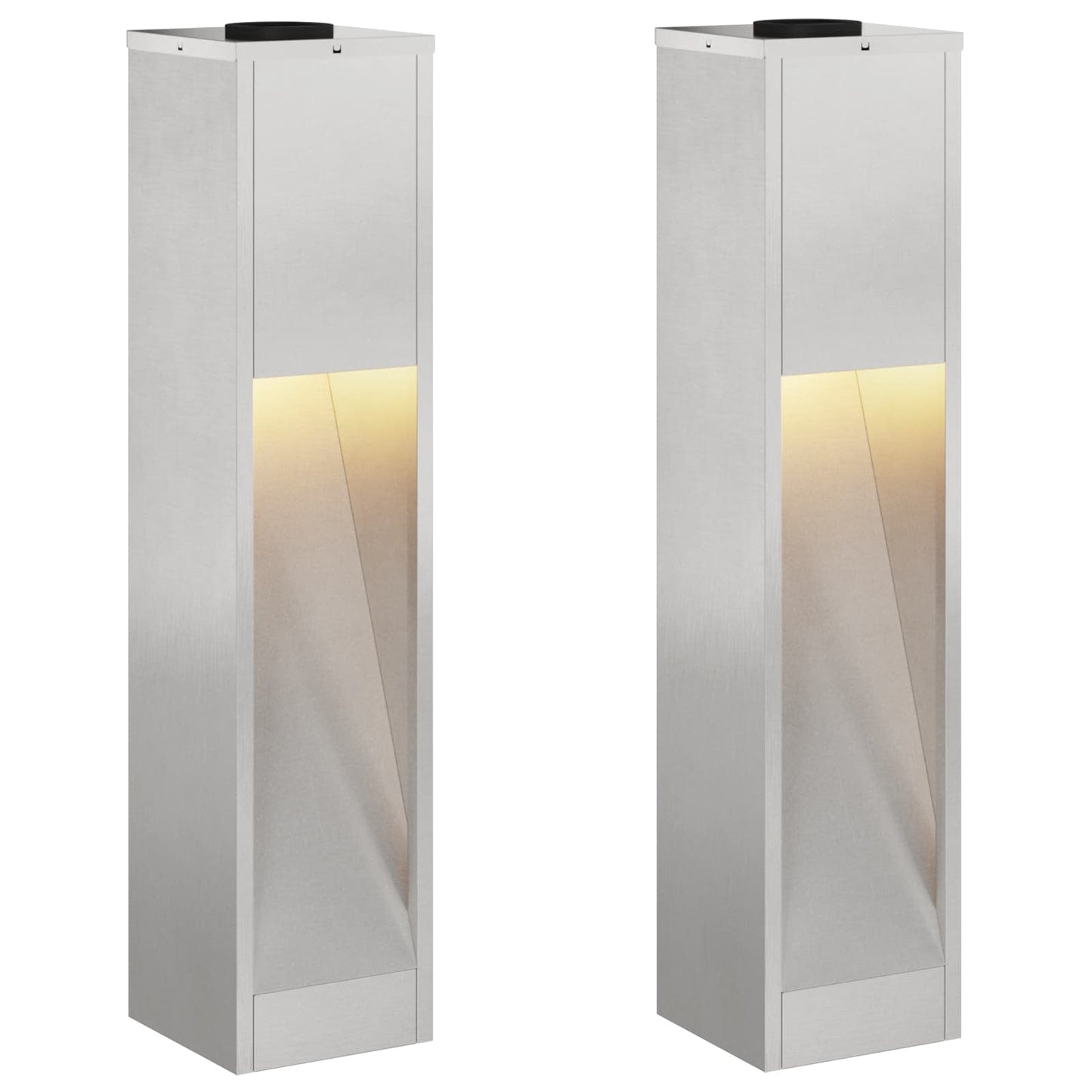Napelemes LED Útjelző Lámpa 2 pcs Meleg fehér 18 x 18 x 80 cm
