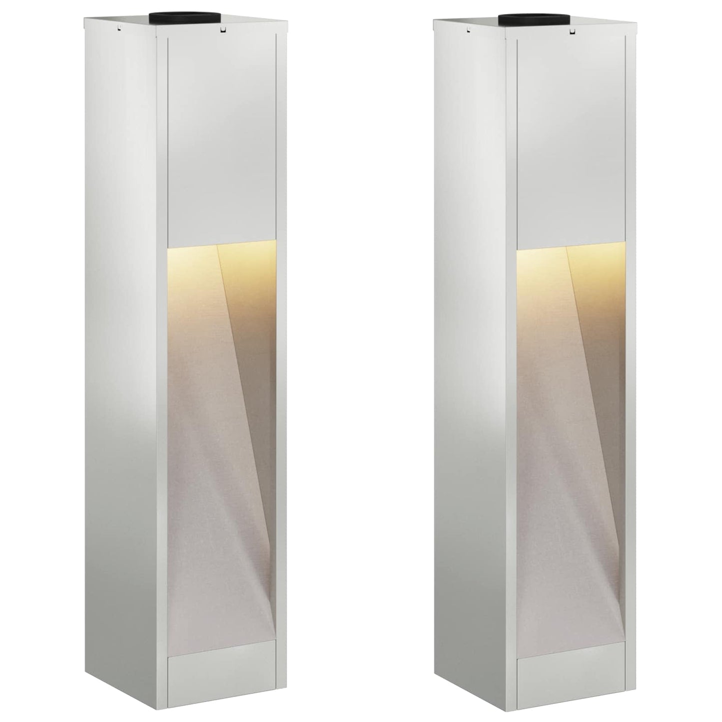 Napelemes LED Útjelző Lámpa 2 pcs Meleg fehér 18 x 18 x 80 cm