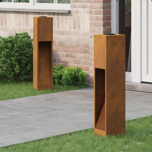 Napelemes LED Útjelző Lámpa 2 pcs Bronz Időjárásálló acél