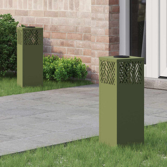 Napelemmel működő LED ösvény világítás 2 pcs Olajzöld