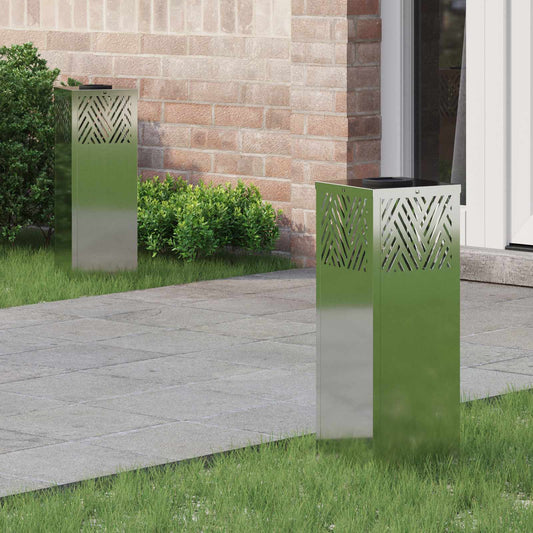 Napelemmel működő LED ösvény világítás 2 pcs Ezüst Galvanizált
