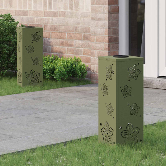 Napelemmel működő LED ösvény világítás 2 pcs Olajzöld