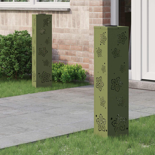 Napelemmel működő LED ösvény világítás 2 pcs Olajzöld