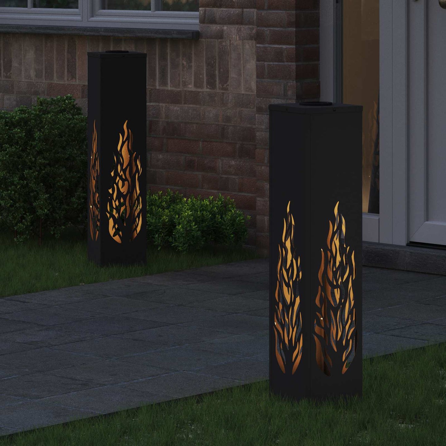 Napelemmel működő LED ösvény világítás 2 pcs Meleg fehér