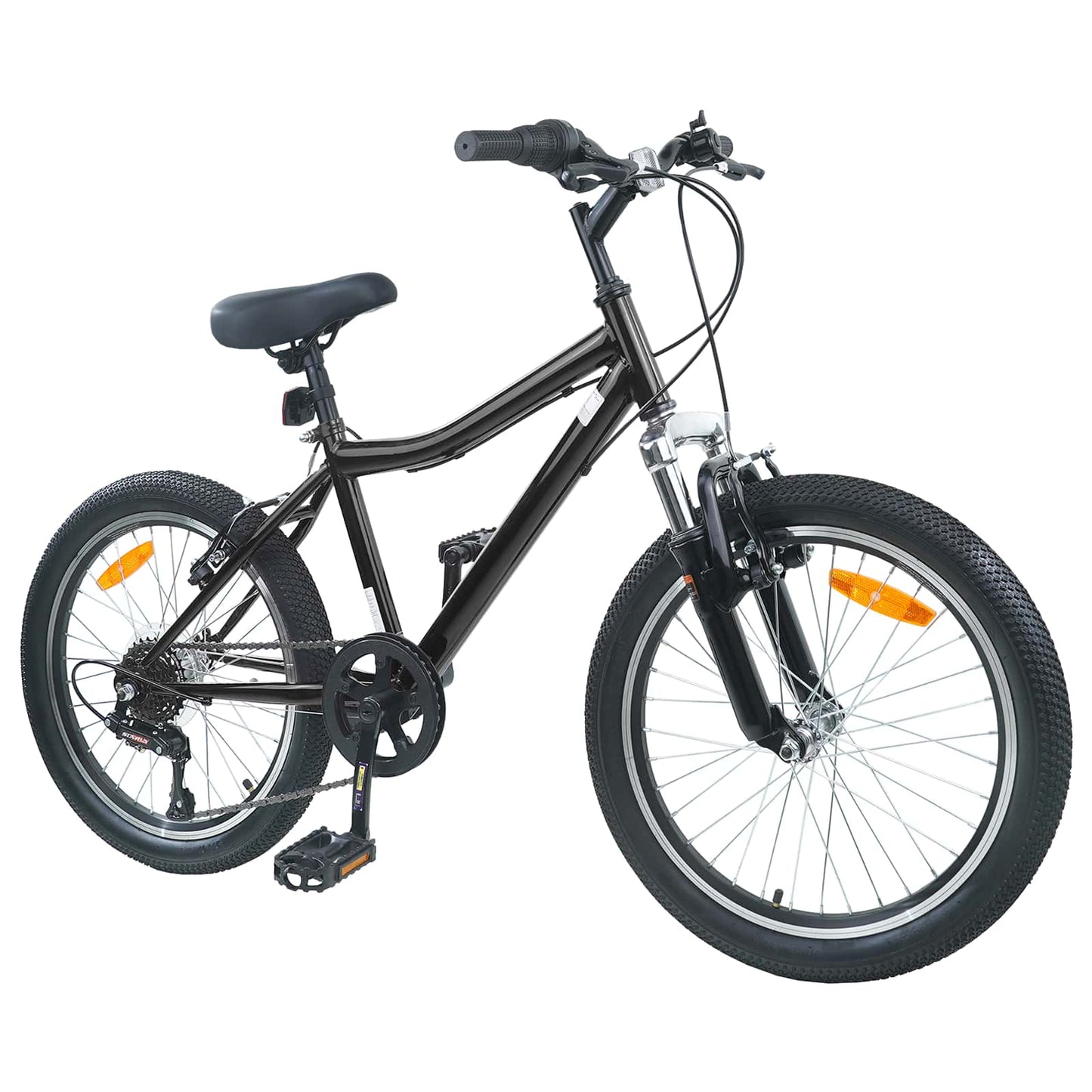 Gyerek Bicikli 24 Hüvelyk 6-Speed 8-12 éves korig Fekete