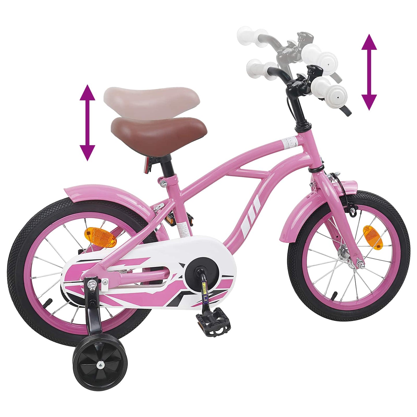 Gyerek Bicikli 12 Hüvelyk 2-4 éves korig Világos Rózsaszín