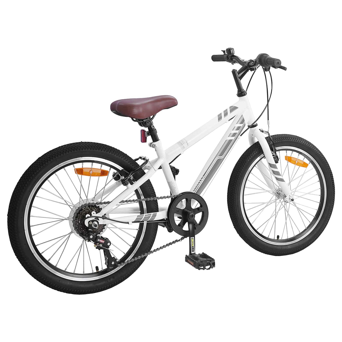Hegyi Bicikli 20 Hüvelyk 6-Speed 5-8 éves korig való Fehér