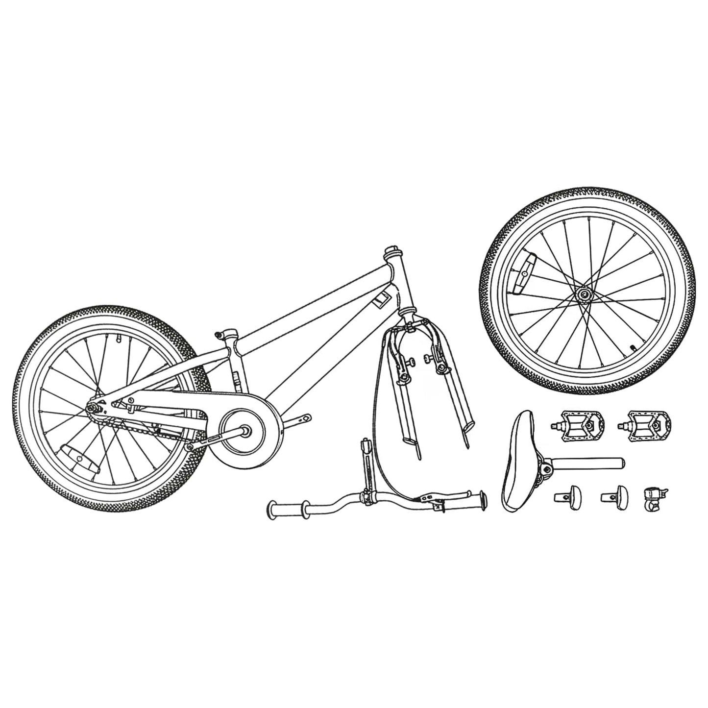 Hegyi Bicikli 20 Hüvelyk 6-Speed 5-8 éves korig való Fehér