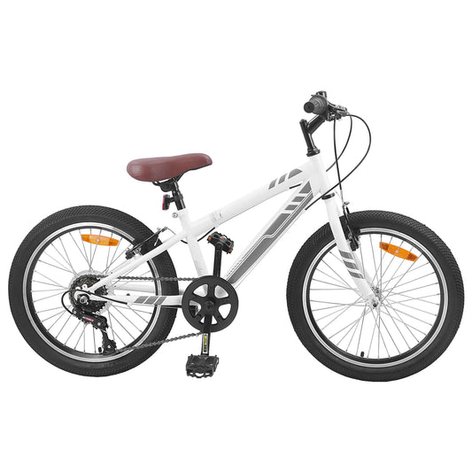 Hegyi Bicikli 20 Hüvelyk 6-Speed 5-8 éves korig való Fehér