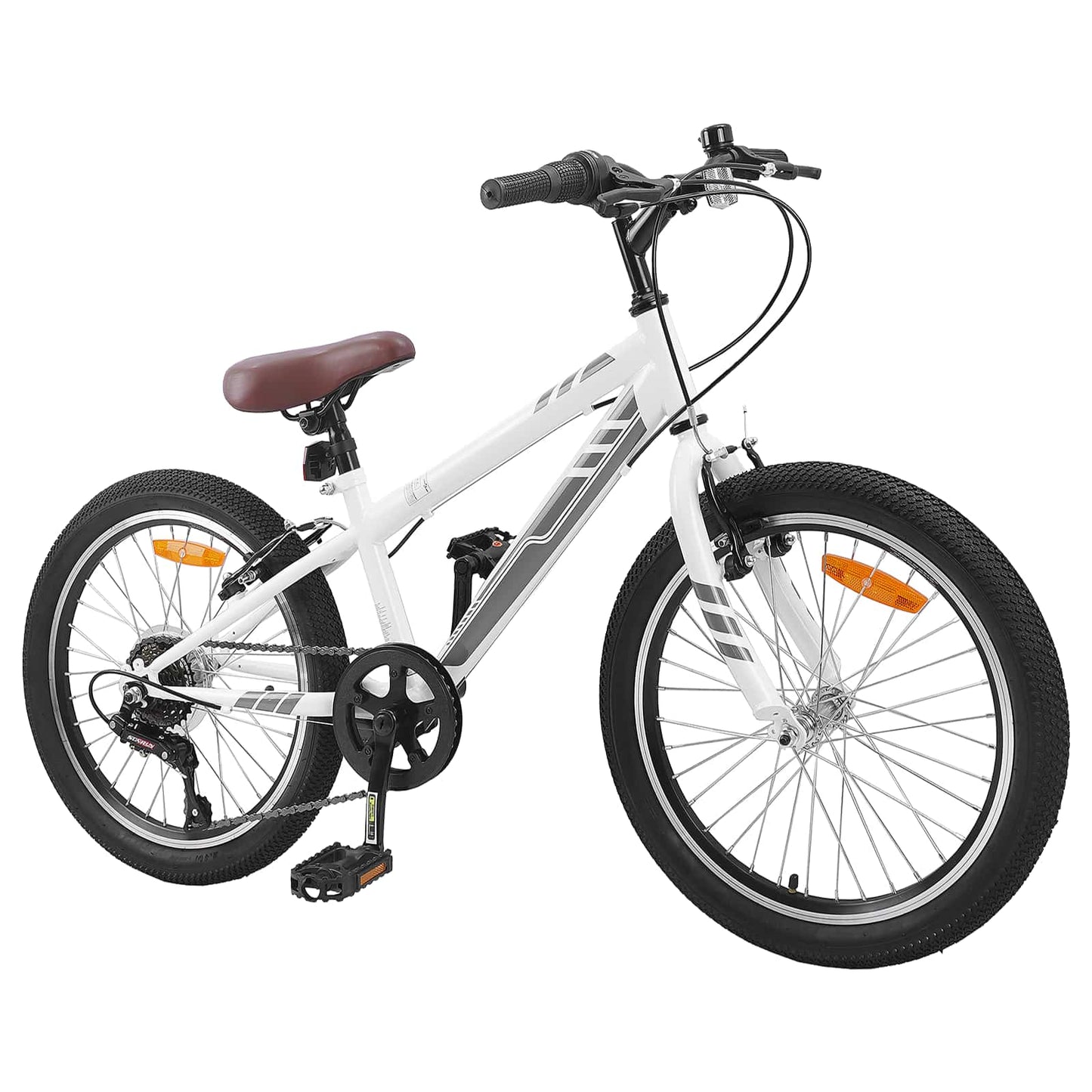 Hegyi Bicikli 24 Hüvelyk 6-Speed 8-12 éves korig Fehér