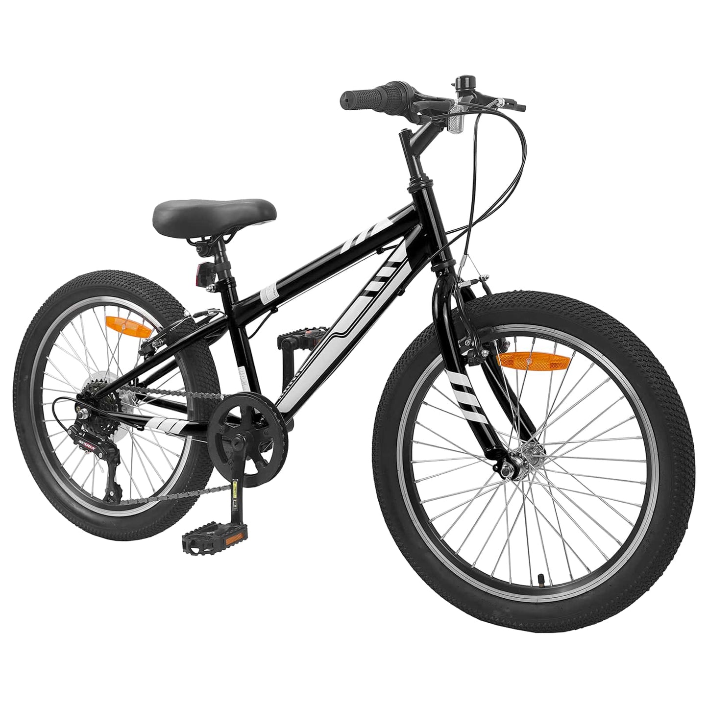 Hegyi Bicikli 20 Hüvelyk 6-Speed 5-8 éves korig való Fekete