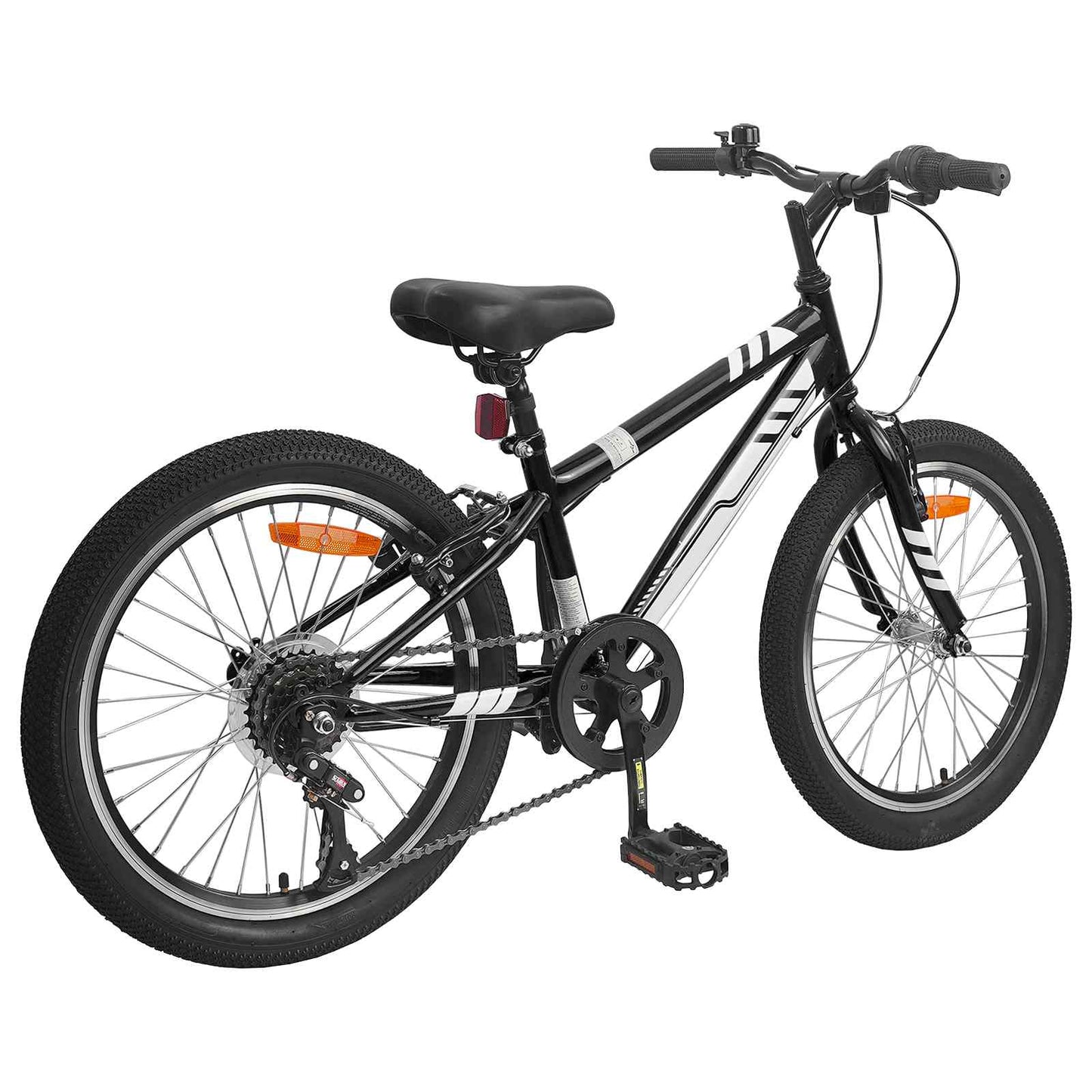 Hegyi Bicikli 20 Hüvelyk 6-Speed 5-8 éves korig való Fekete