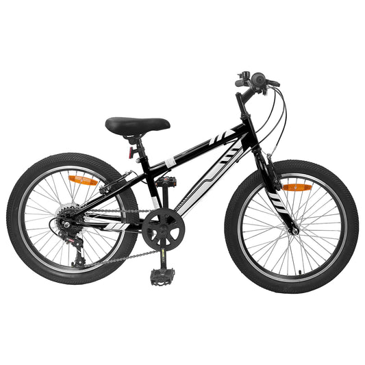 Hegyi Bicikli 24 Hüvelyk 6-Speed 8-12 éveseknek való Fekete