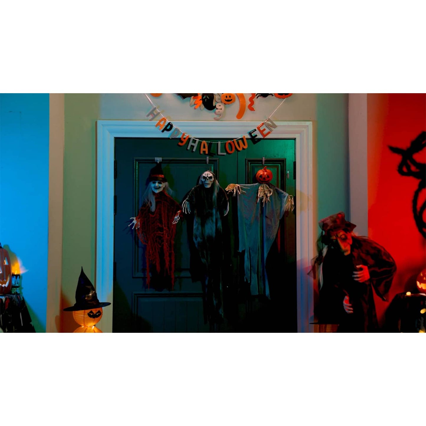Halloween Függő Szellem 3 pcs Sokszínű 61 x 97 cm Poliészter