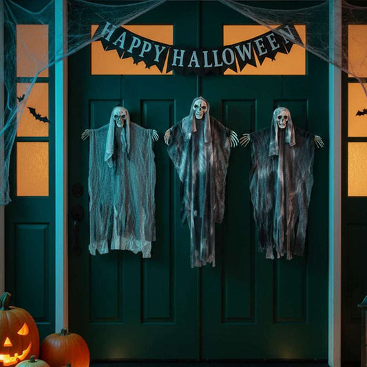 Halloween Függő Szellem 3 pcs Fekete 66 x 110 cm Poliészter