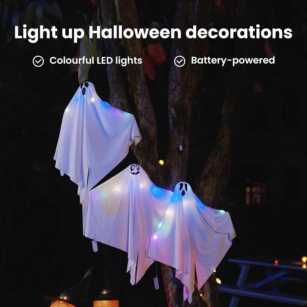 Halloween Függő Szellem 3 pcs Fehér 52 x 62 cm Poliészter
