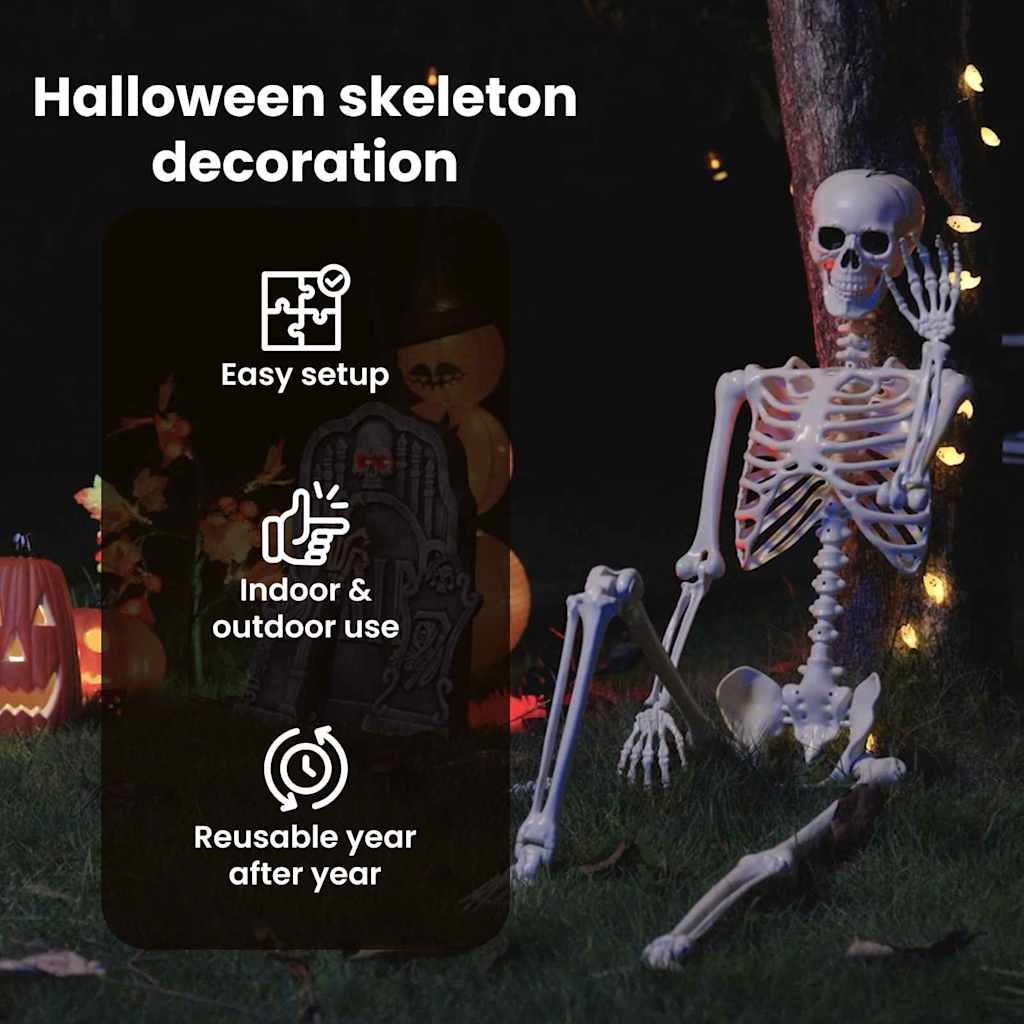 Halloween csontváz 2 pcs Fehér 85 cm PVC