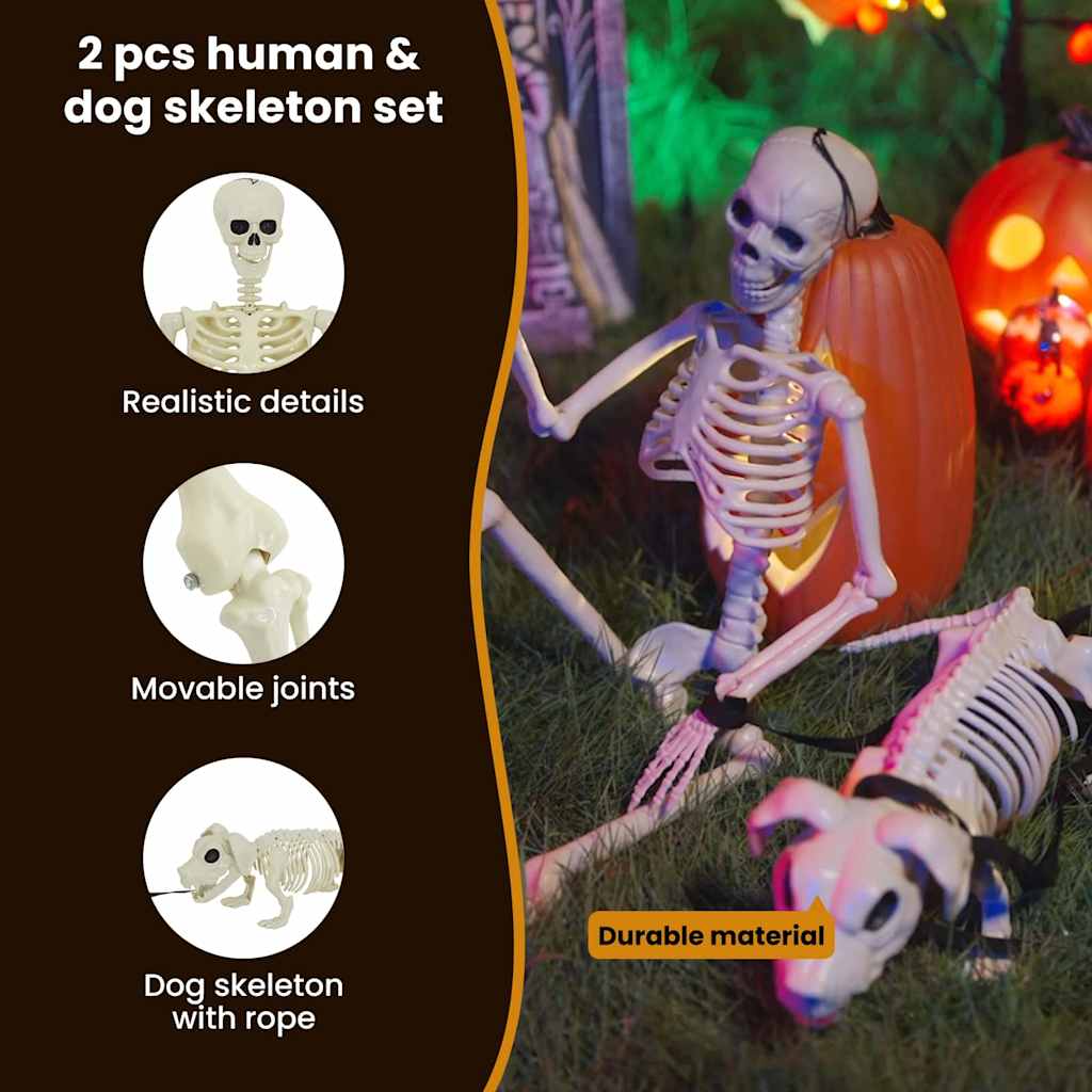 Halloween Dekoráció Skeleton 2 pcs Fehér Polipropilén