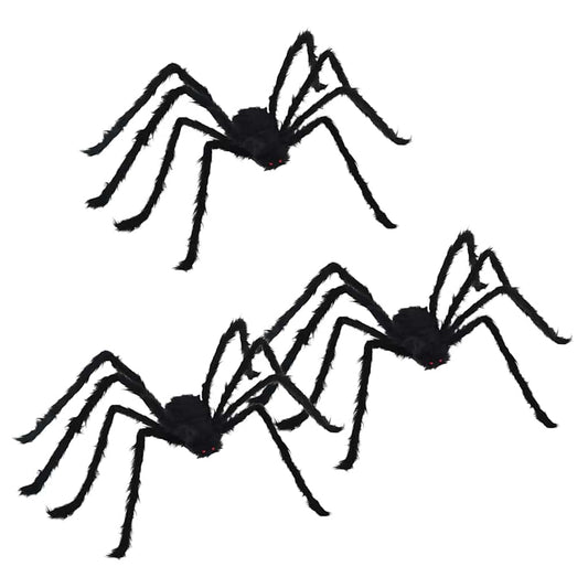 Halloween Pók Dísz 3 db Fekete 150 cm Poliészter és acél