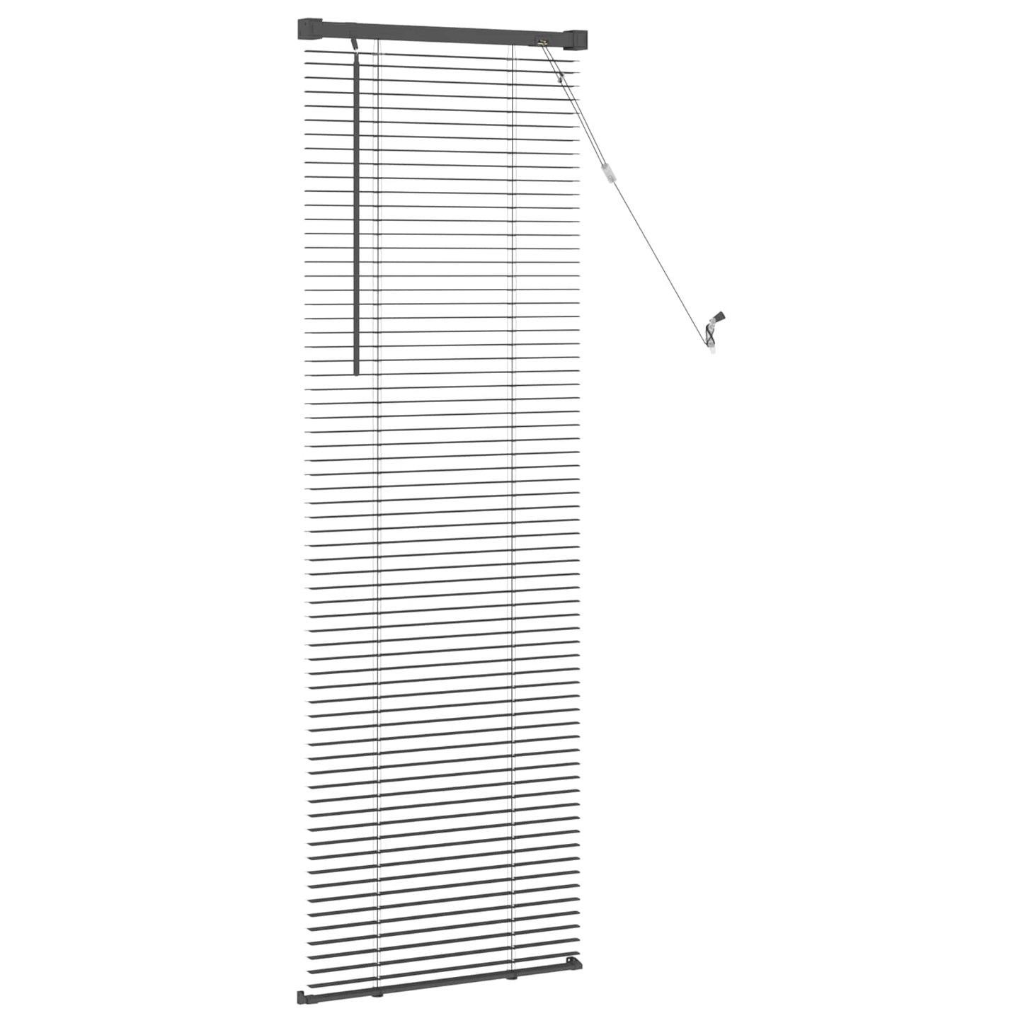 Zsaluzia Ezüst Szürke 150 x 50 cm 25 mm PVC