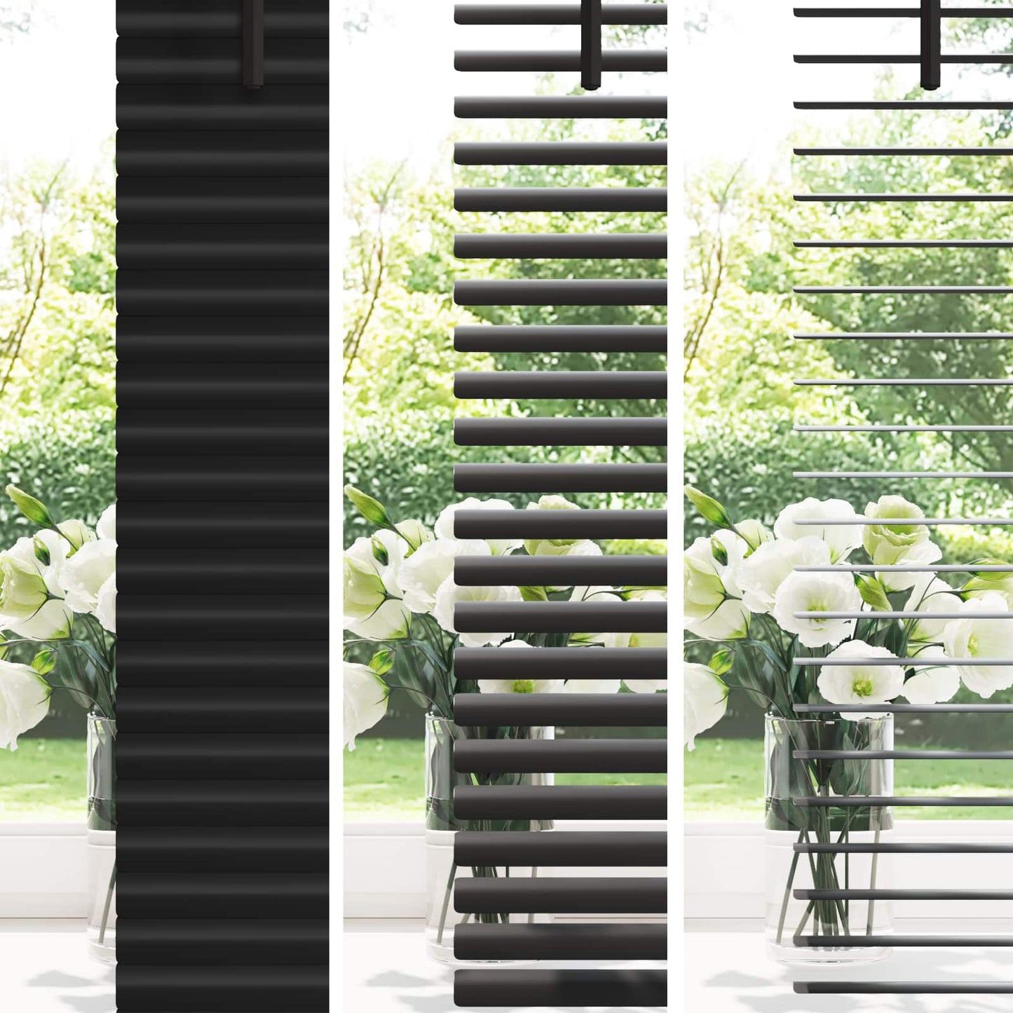 Zsaluzia Fekete 150 x 150 cm 25 mm PVC