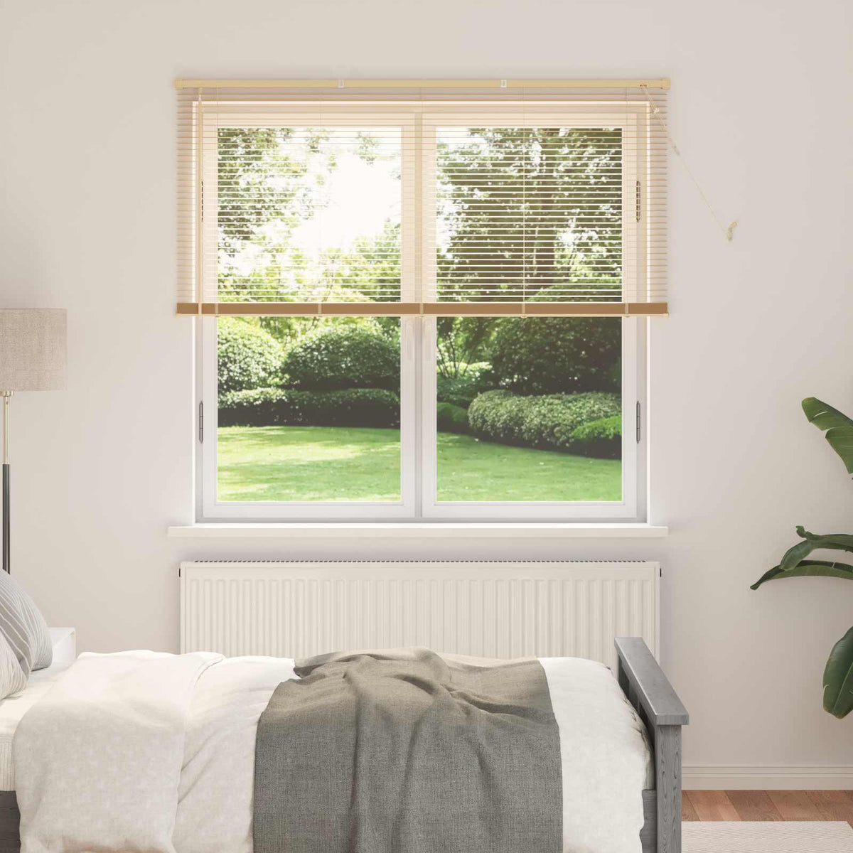 Zsaluzia Világos barna mintával 150 x 150 cm 25 mm PVC