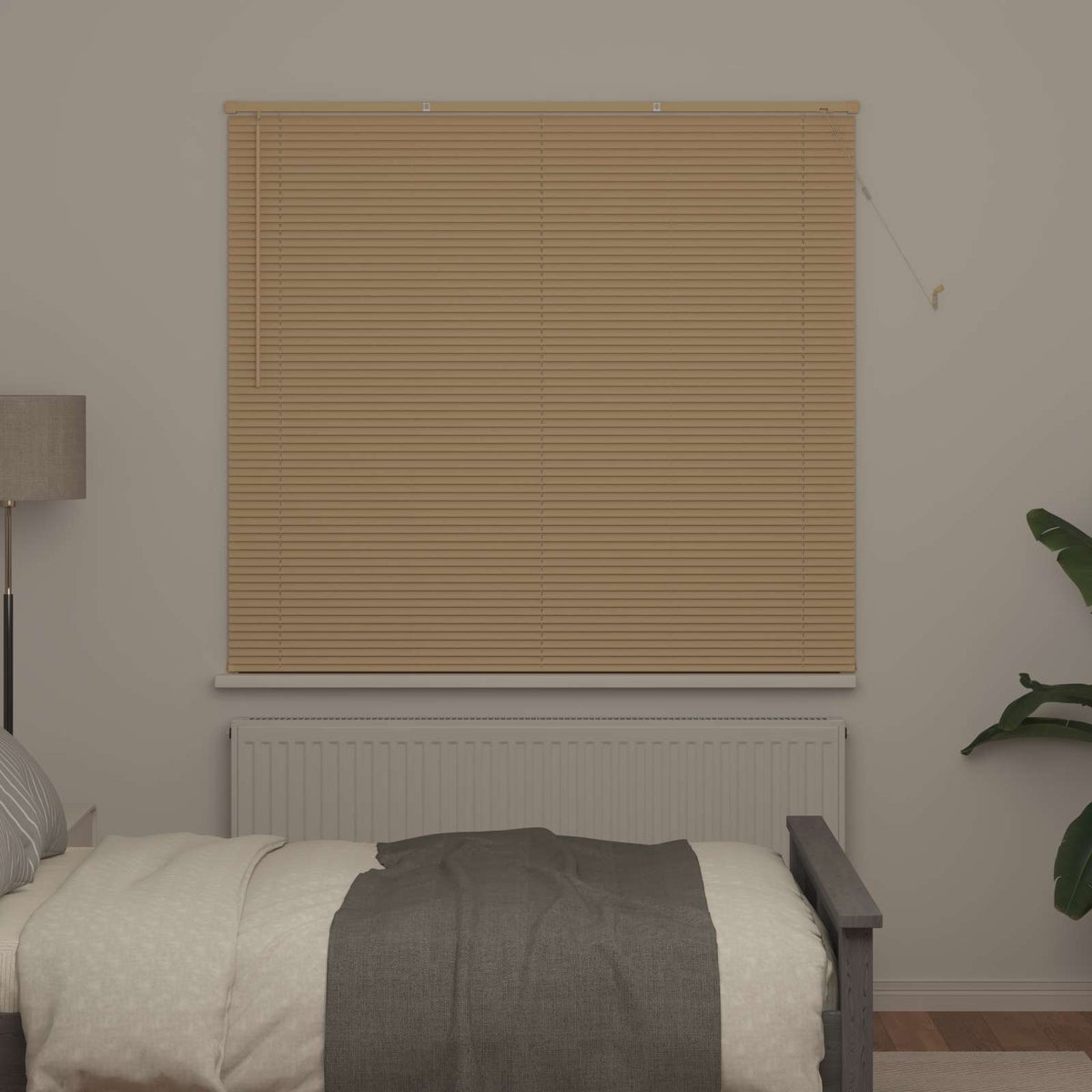 Zsaluzia Világos barna mintával 150 x 150 cm 25 mm PVC