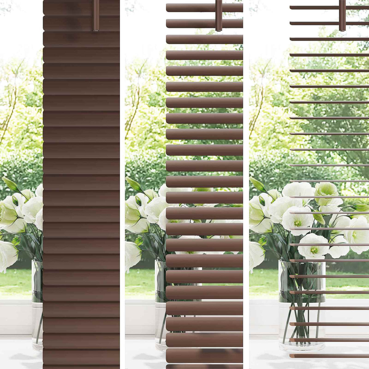 Zsaluzia Sötét barna mintával 150 x 50 cm 25 mm PVC