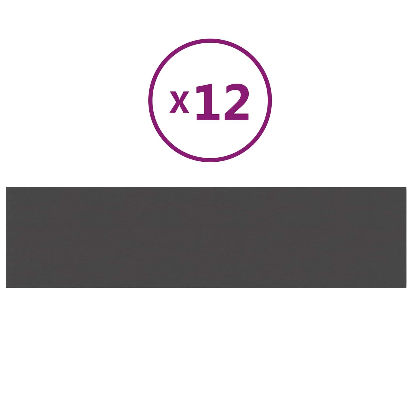 Fali Fejtámla 12 pcs 60 x 15 cm Sötétszürke szövet